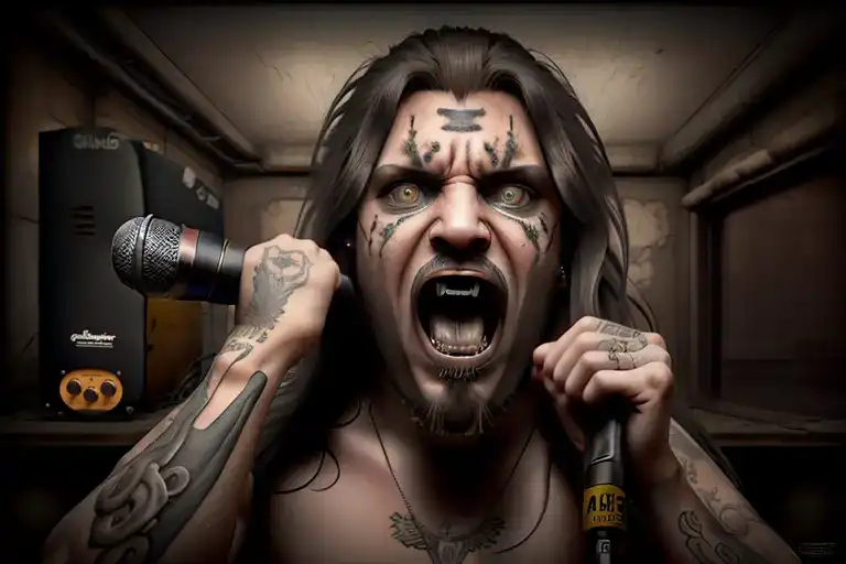 Lead singer of heavy metal band Satan's Laundry